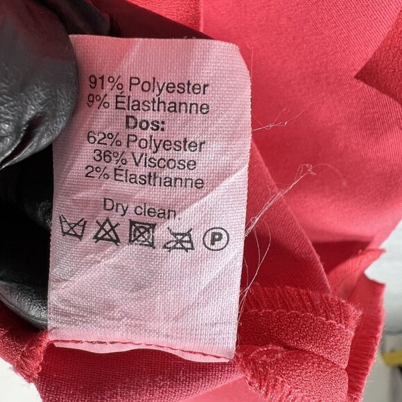 J Crew Womens 2 Coral Scallop Sleeveless Shift Dress Side Zip Timeless Career - Picture 13 of 14